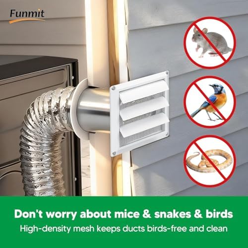 4 Inch Outdoor Dryer Vent Cover Louvered - Image 5