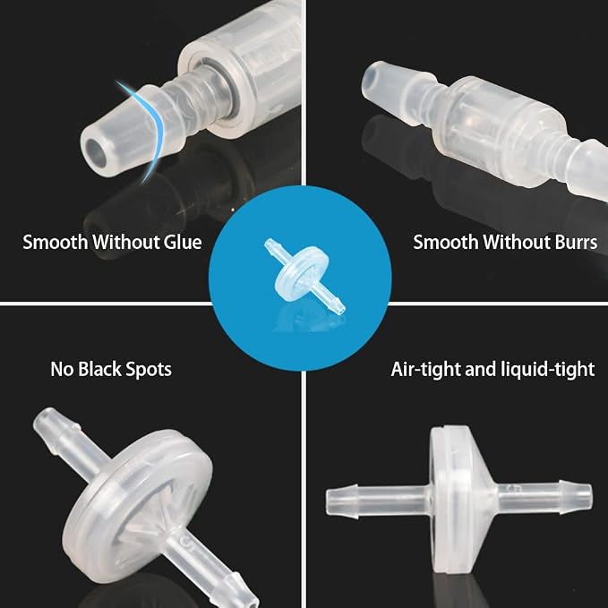 One Way Check Valve 3/8" Hose Barb Non Return Ozone Resistance Plastic Valve - Image 5