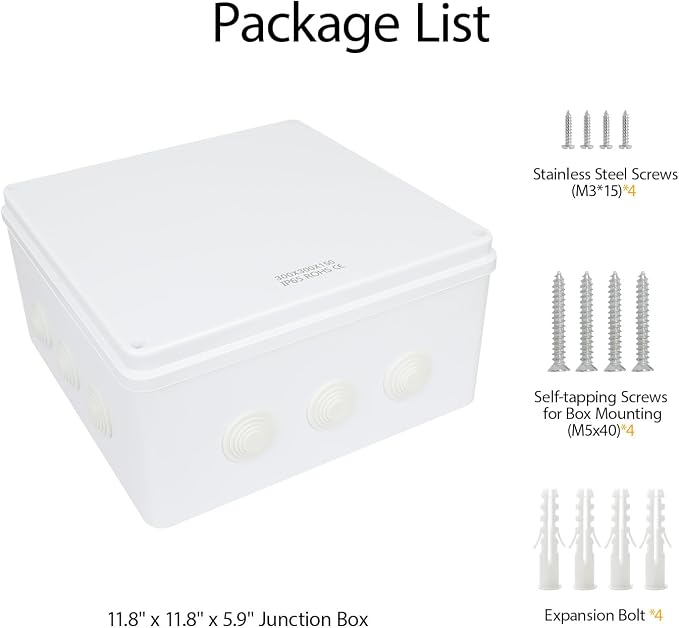 Junction Box, ABS Plastic IP65 Waterproof and Dustproof, Universal Electrical - Image 8