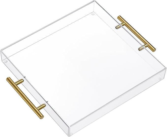 12"x12" Clear Acrylic Serving Tray by MoonlitPond