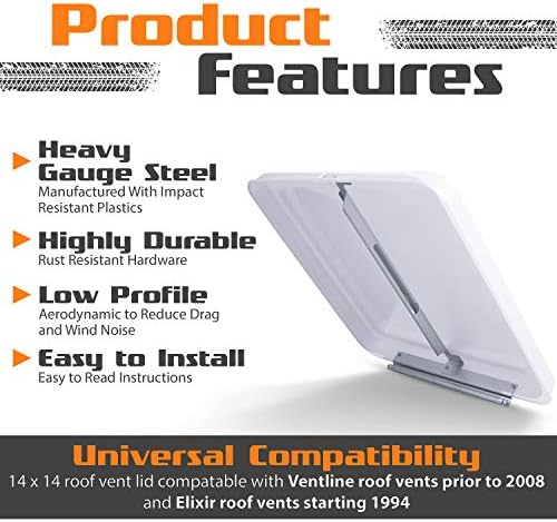 Camp'N 14 Inch Universal RV Roof Vent - Image 3