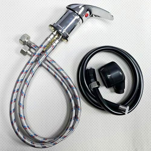 Basin Faucet Shower Head Wash Hair Tap Mixing Valve, Brass Salon Shampoo Bowl - Image 6