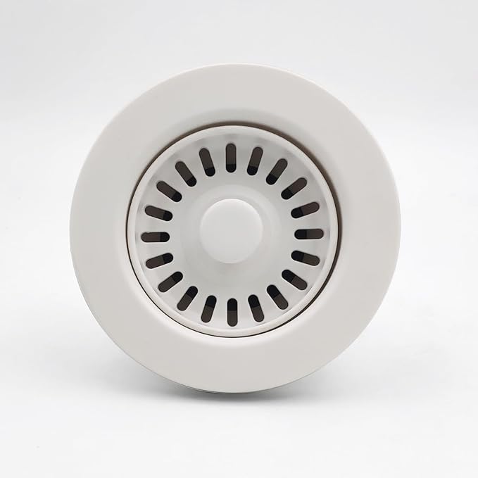 3-1/2 Inch Polymer White Sink Drain Assembly - Image 4