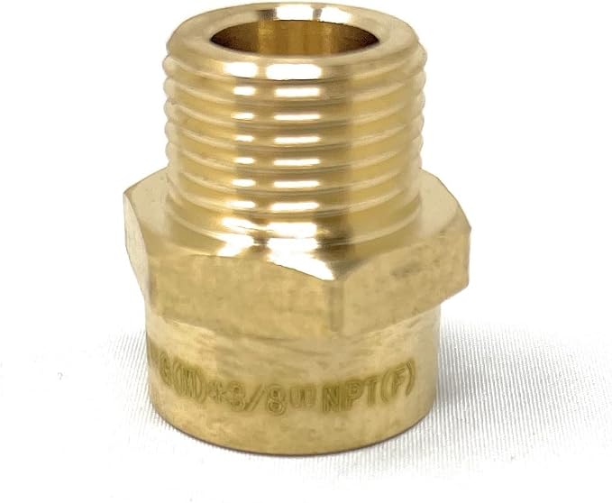 Cascada 3/8" G Thread Male to 3/8" NPT Thread Female Pipe Fitting Adapter by CascadaShowers
