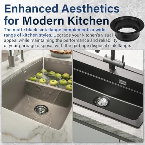 Matte Black Garbage Disposal Sink Flange - Image 7