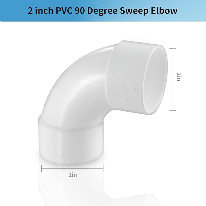 2 Pack PVC Pipe Fitting 2 Inch - Image 2