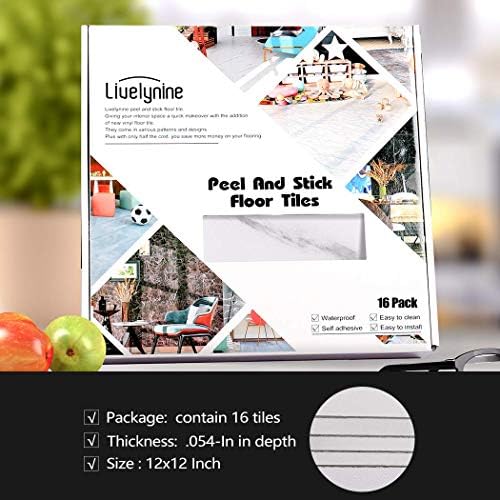 Livelynine White Peel and Stick Floor Tile 16pcs 12X12 Inch Stick on Floor - Image 6