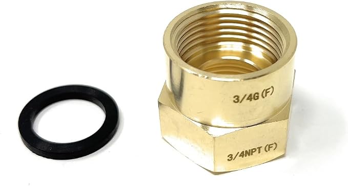 Cascada 3/4" G Thread Female to 3/4" NPT Thread Female Pipe Fitting Adapter by CascadaShowers