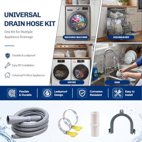 16 FT Washing Machine Drain Hose Extension Kit - Image 4