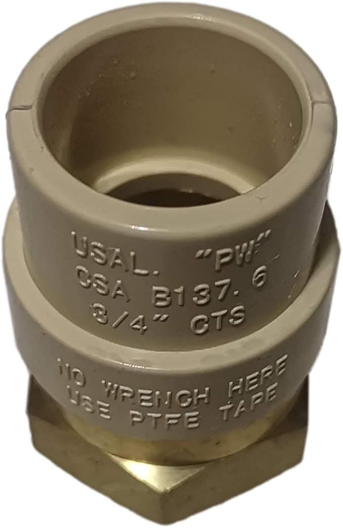 1 Pack XFITTING 3/4 in Female NPT x 3/4 in CPVC Adapter - Image 3