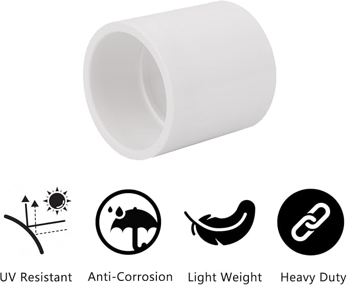 10Pack 1-1/4" PVC Pipe Coupling Adapter Pipe Fittings Contractor Pack Schedule - Image 3