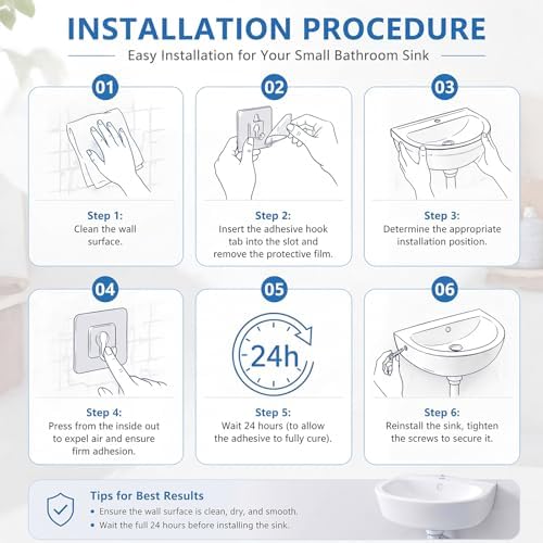 Novabright Wall Mount Small Bathroom Sink - Image 4