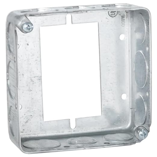 RACO 187 Drawn 1-1/2-Inch Deep 4-Inch Square Electrical Box Extender by Raco