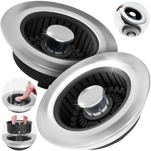 zaa 3 in 1 Kitchen Sink Drain Strainer Stopper Removable Basket Pop-Up by zaa