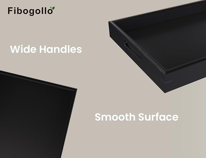 Fibogollo Bamboo Set of 2 Serving Tray - Image 2