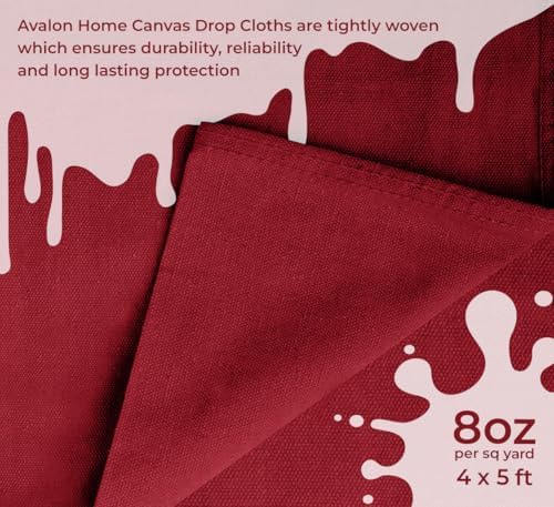 Canvas Drop Cloth for Painting 4x5 feet Pack of 2-8oz Painters Drop Cloths for - Image 6
