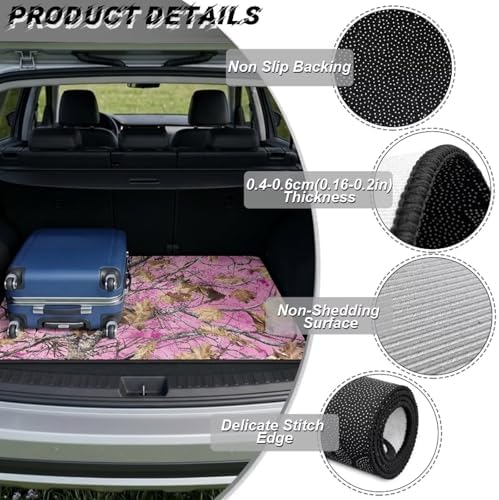 ELEQIN Pink Camo Hunting, Car Trunk Cargo Liner, Washable Easy Clean Auto Trunk - Image 6