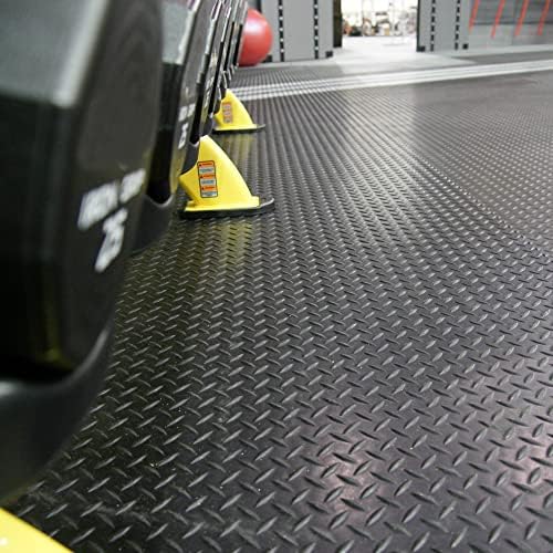 Rubber-Cal Diamond-Plate Rubber Flooring Roll - 3 mm x 4 ft x 2.5 ft Roll - - Image 7