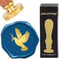 CRASPIRE Peace Dove Pigeon Wax Seal Stamp 1.18In/30mm Olive Animal Bird Wax by CRASPIRE