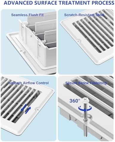 6x10 Floor Register, Air Vent Covers - Image 5