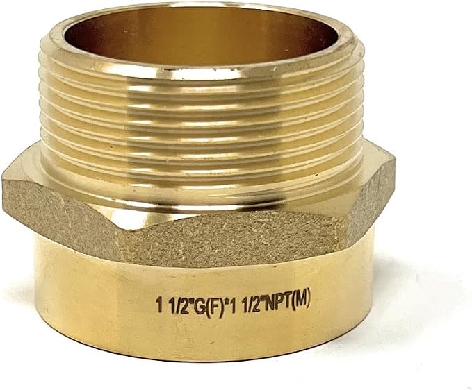 Cascada 1 1/2" G Thread Female to NPT Male Pipe Fittings | Lead-Free Brass Pipe - Image 7