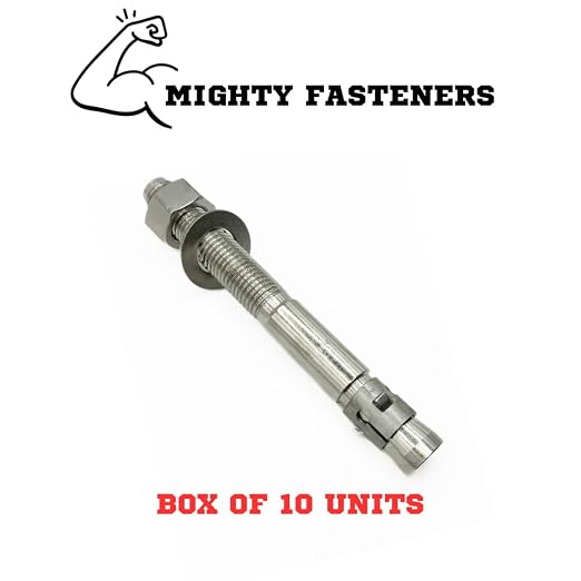 Mighty Fasteners Wedge Anchors – Heavy-Duty 304 Stainless Steel Expansion Bolts - Image 3
