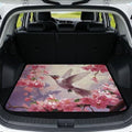 Hummingbird Cherry Print Work Trunk Mat Heavy Duty Foldable Cargo Liner by Mintulipy