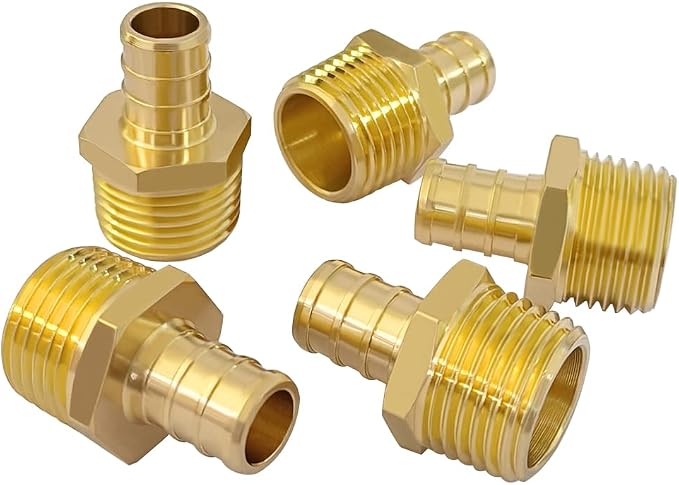 Hooshing 5PCS Pex Fitting 1/2" Male NPT to 1/2" Pex Male Adapter | Heavy Duty by Hooshing