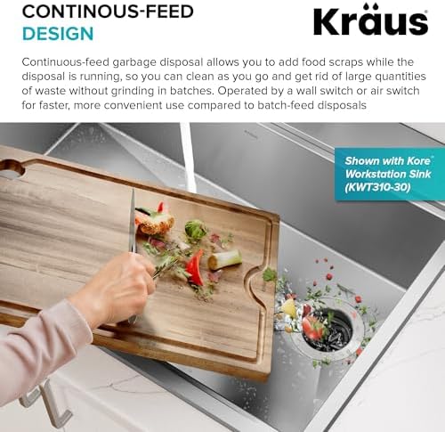 KRAUS WasteGuard 1 HP Continuous Feed Garbage Disposal - Image 7