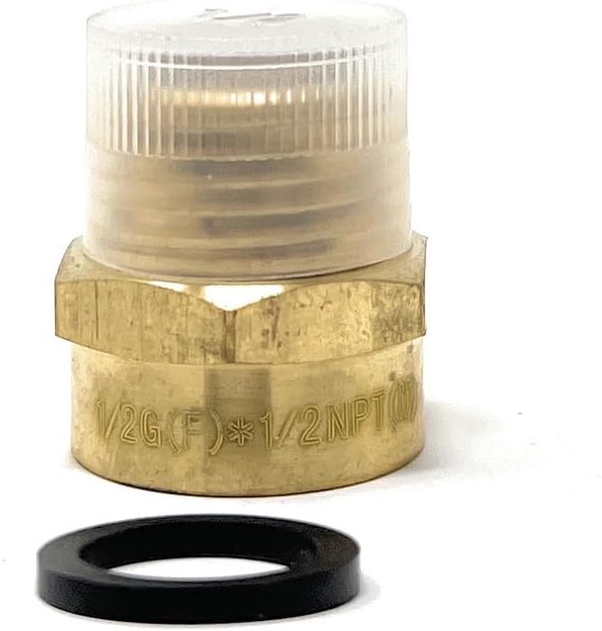 Cascada Lead-Free 1/2" G Thread Female to NPT Male Adapter | Brass Pipe Fitting - Image 8