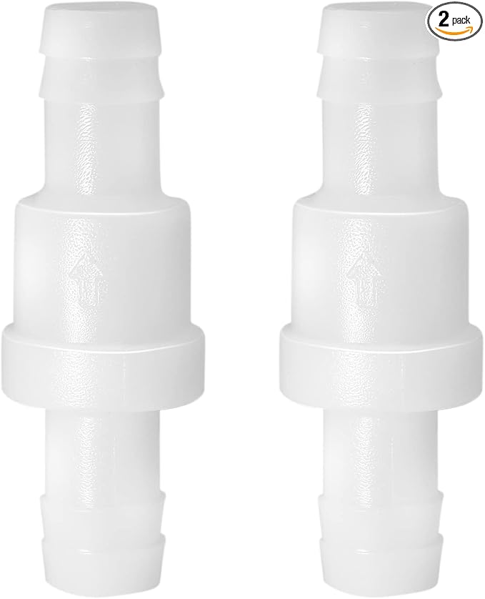 Litoexpe 6 Pcs 1/2" One Way Inline Check Valve | Ozone Resistant, Non-Return by PRATICALPRODUCTS