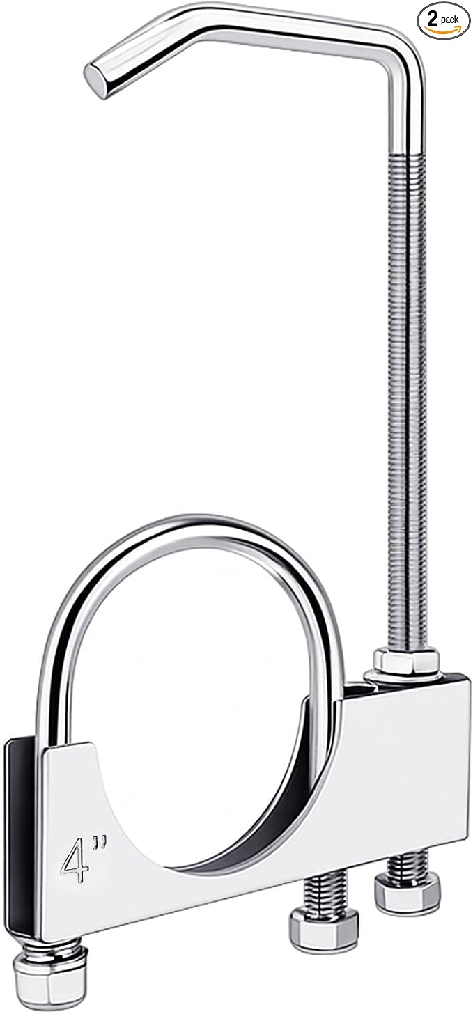 2 Pcs 4 Inch Universal Exhaust Clamp by Datanly
