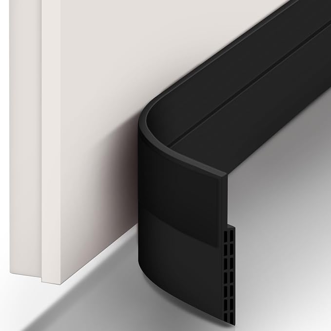 Ohuhu Wide 3.4" Door Draft Stopper, 1.4" Adhesive Weather Stripping Seal | 39" by Ohuhu