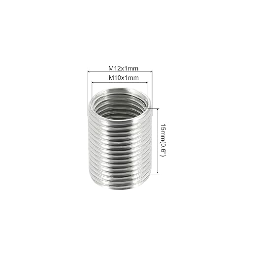 MECCANIXITY Thread Reducing Nuts Insert M12 x 1mm Male to M10 x 1mm Fine Thread - Image 2