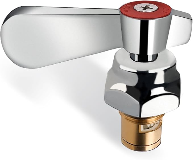 Brass Handle Stem Assembly Ceramic Faucet Valve Cartridge 20 Teeth Commercial by Phivan