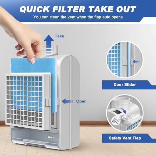 3-in-1 Indoor Dryer Vent Kit, Stainless Steel Screen Filter and Water Drawer - Image 6