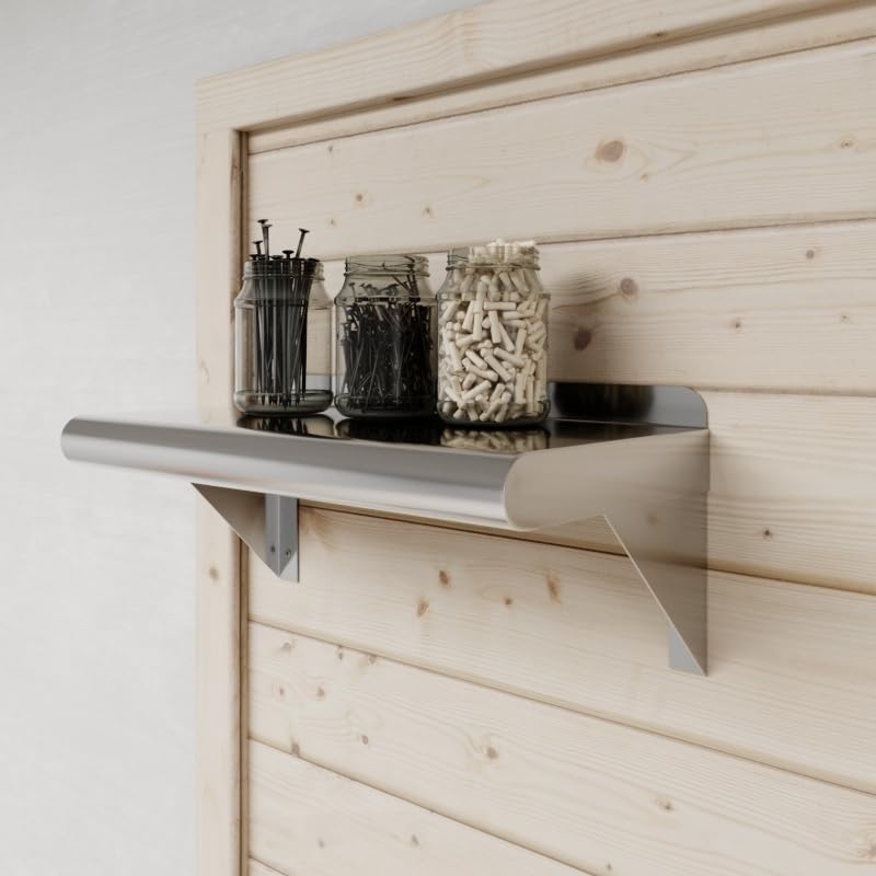 AmGood 16" Long X 8" Deep Stainless Steel Wall Shelf | NSF Certified | - Image 6
