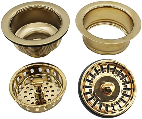 Westbrass CO2165S-01 COMBO PACK 3-1/2" Post Style Large Kitchen Sink Basket - Image 3