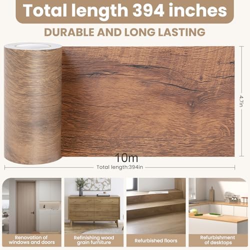 Wood Grain Repair Tape, 4.7 inch X 32ft Self Adhesive Grain Repair Patch - Image 3