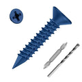 1/4" x 1-1/4" Concrete Screw Anchor Blue Flat Head Screws by Etauwe