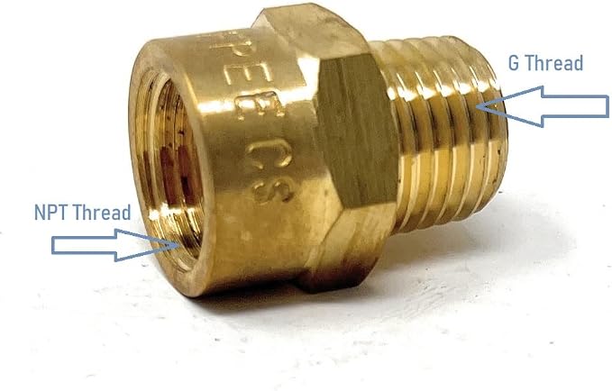 G Thread Male to NPT Female Adapter - Image 2