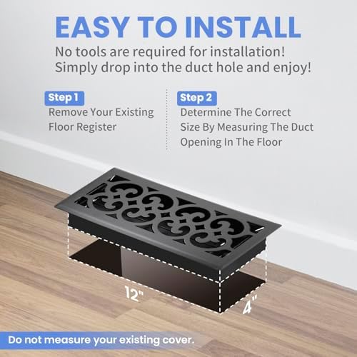 Howeall 4x12 Inches 2 Pack Heavy Duty Walkable Floor Register - Image 6