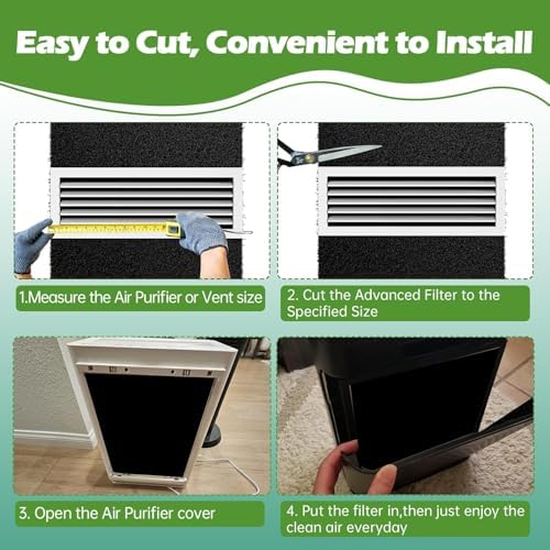 Cut to Fit Activated Carbon Air F ilter Sheet 16"x 48"x 1/4", Universal - Image 7