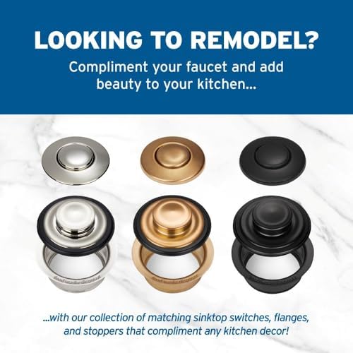 INSINKERATOR Air Switch Sink Top Decorative Button, Brushed Bronze - Image 7