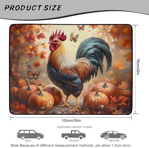 Rooster Pumpkin All Weather Trunk Mat 29"x39" - Image 7
