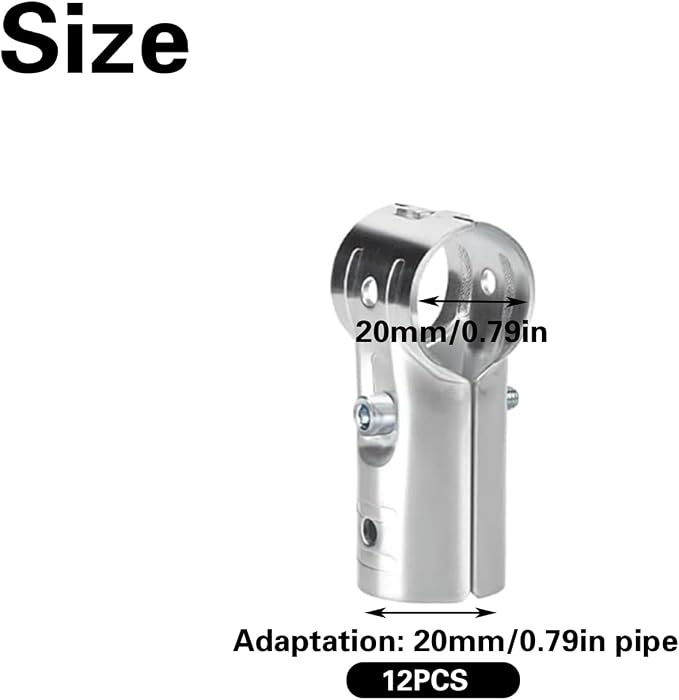 12 PCS 1/2'' T Pipe Clamps, Heavy-Duty Galvanized Steel Connectors | Chain Link - Image 2