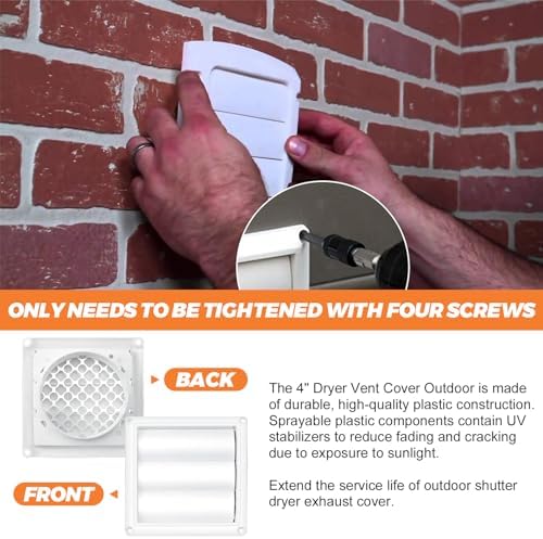 4" Louvered Dryer Vent Cover by Beaquicy - Image 6