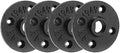 1/2" Heavy Duty Black Floor Flange, Home TZH 4 Pack Malleable iron Pipe Flange by HomeTZH
