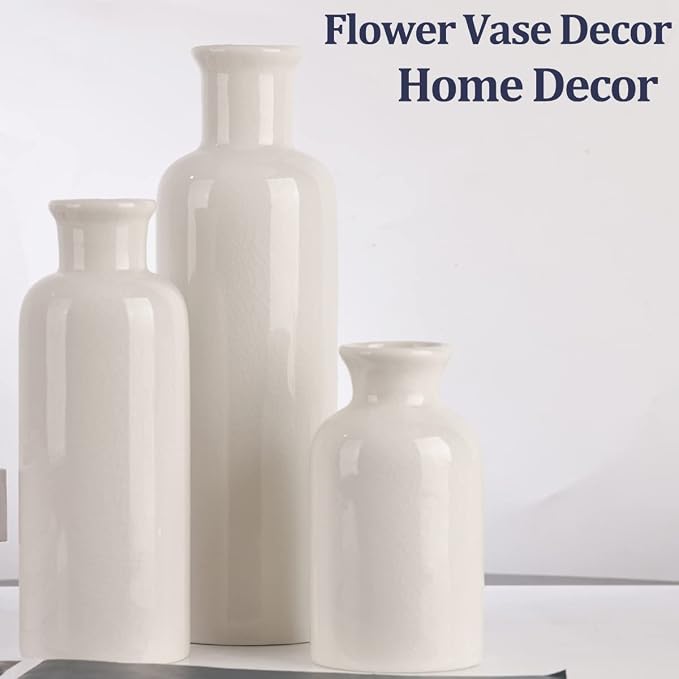 White Ceramic Vase Set - Image 4