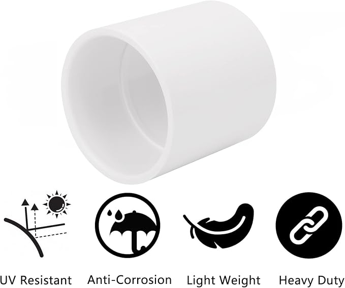 2Pack 3" PVC Pipe Coupling Adapter Pipe Fittings Contractor Pack Schedule 40 - Image 3